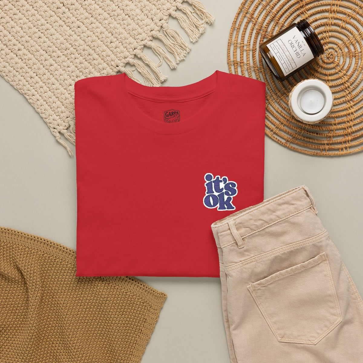 Minimalist Embroidered Monogram T-Shirt
