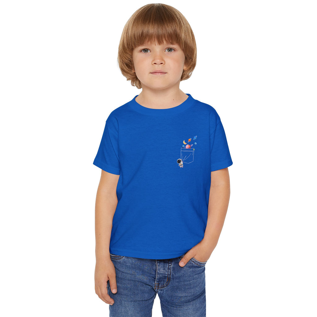Toddler T‑Shirt — Cute Astronaut on Planet Kids Tee