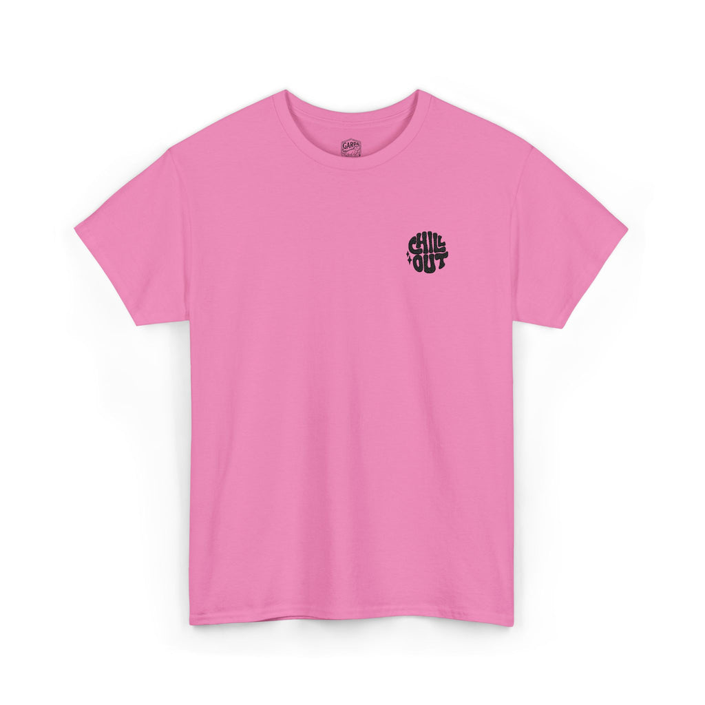 White Graphic Tee — Small Black Circular 'SALT LIFE' Chest Logo