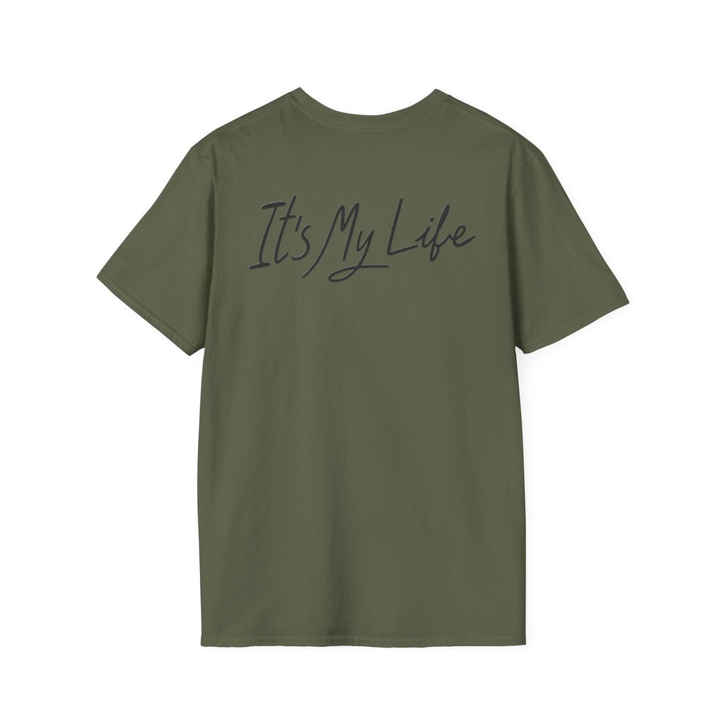 Portrait Graphic T-Shirt — "It's My Life" Back Print