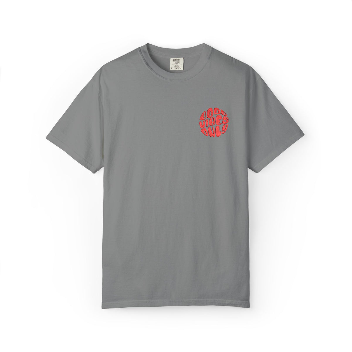 T-Shirt — 'Good Vibes Only' Retro Groove Pocket Tee