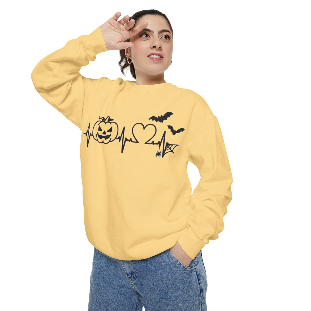 Halloween Heartbeat Sweatshirt — "I Put The Hot In Psychotic" Graphic Crewneck