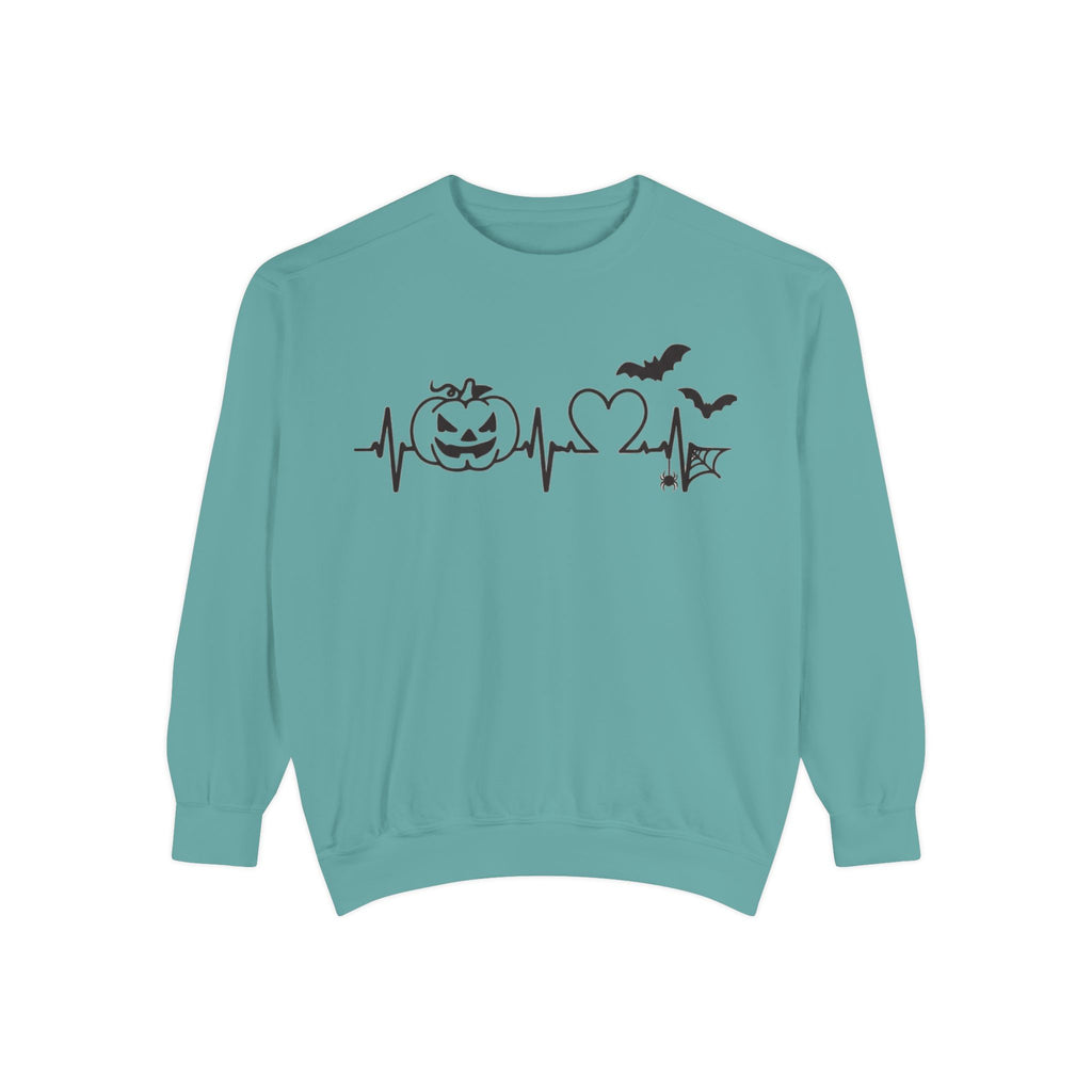 Halloween Heartbeat Sweatshirt — "I Put The Hot In Psychotic" Graphic Crewneck