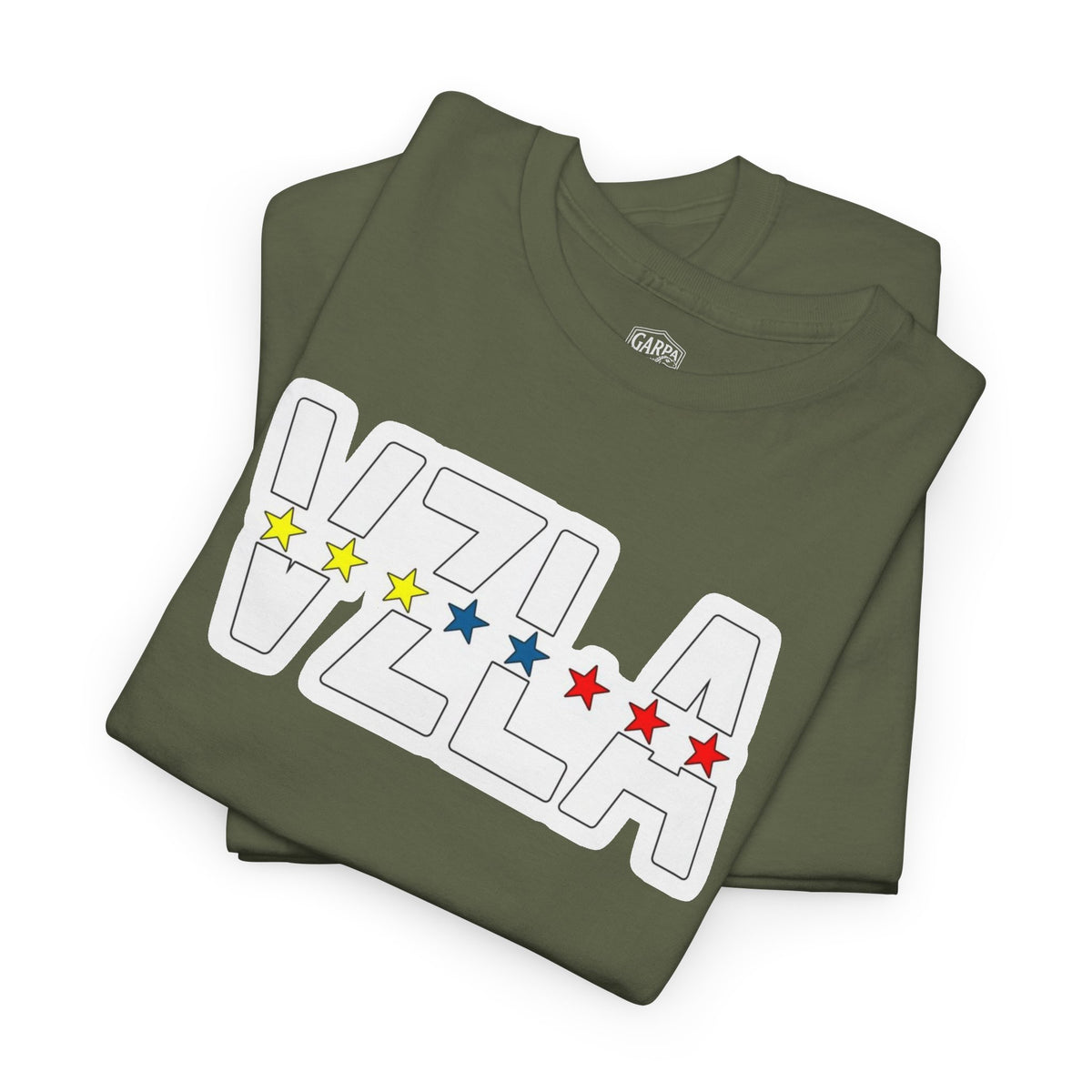 Venezuela Script & VZLA Stars T-Shirt — Retro Venezuelan Pride Tee
