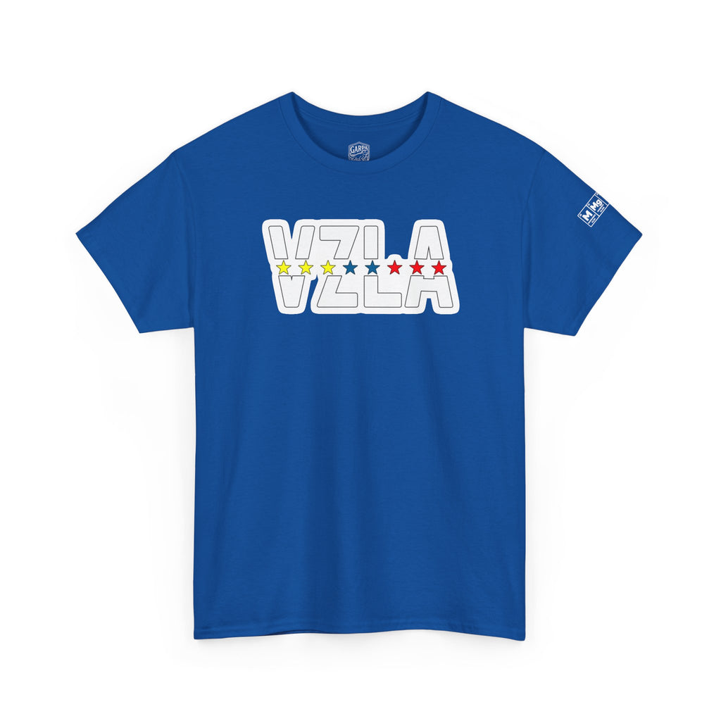 Venezuela Script & VZLA Stars T-Shirt — Retro Venezuelan Pride Tee