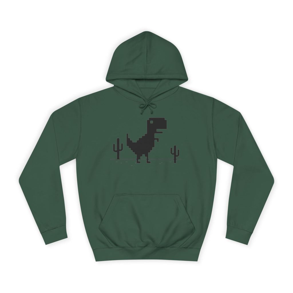Retro Pixel Dinosaur Hoodie — 'From Another Point of View' Graphic Sweatshirt