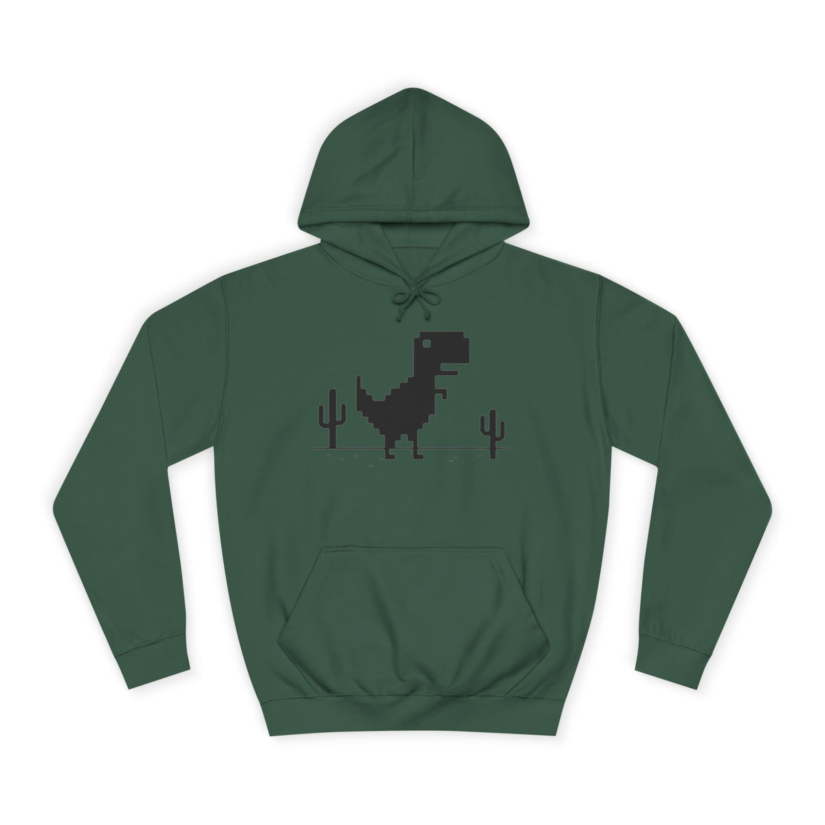 Retro Pixel Dinosaur Hoodie — 'From Another Point of View' Graphic Sweatshirt