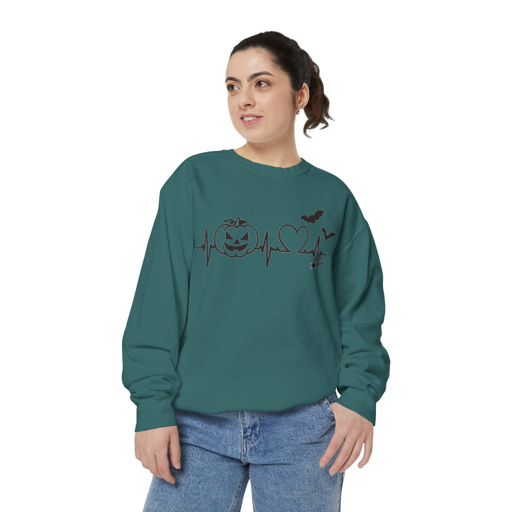 Halloween Heartbeat Sweatshirt — "I Put The Hot In Psychotic" Graphic Crewneck