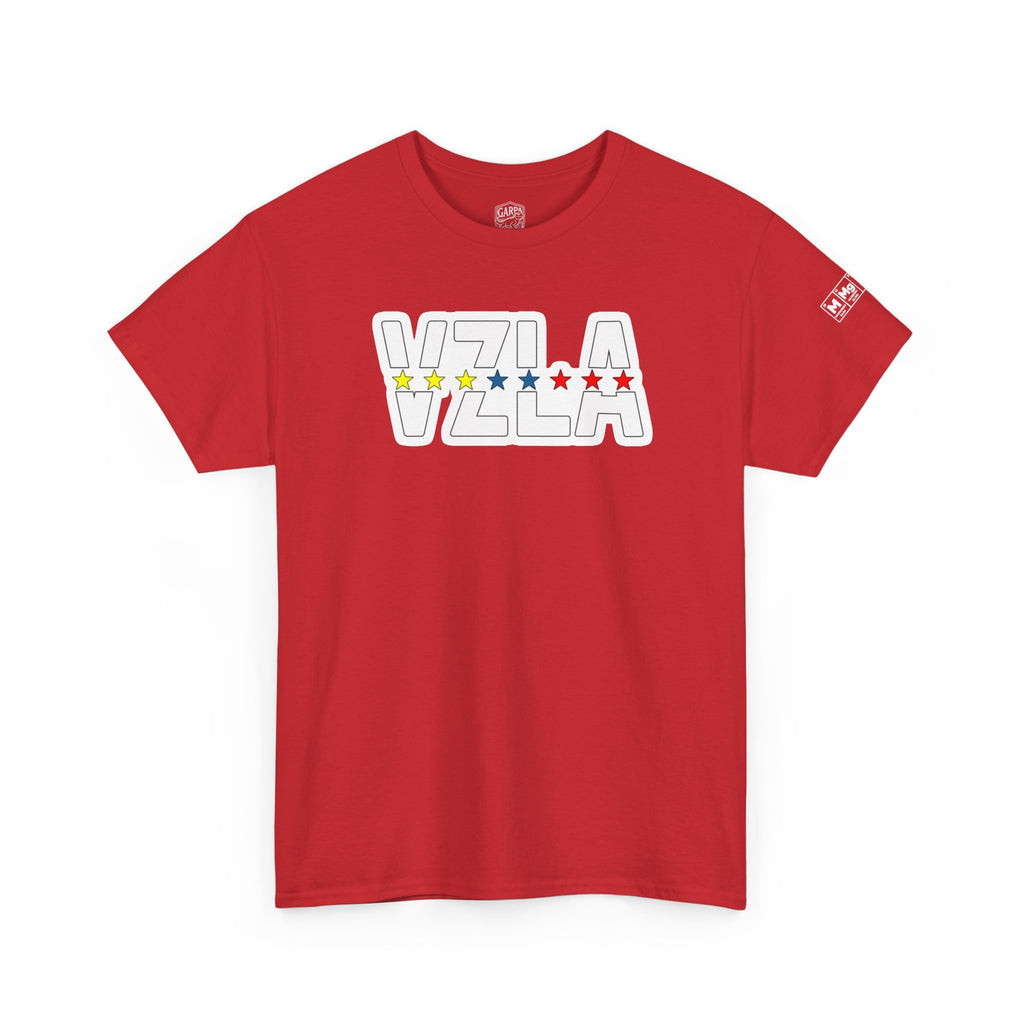 Venezuela Script & VZLA Stars T-Shirt — Retro Venezuelan Pride Tee