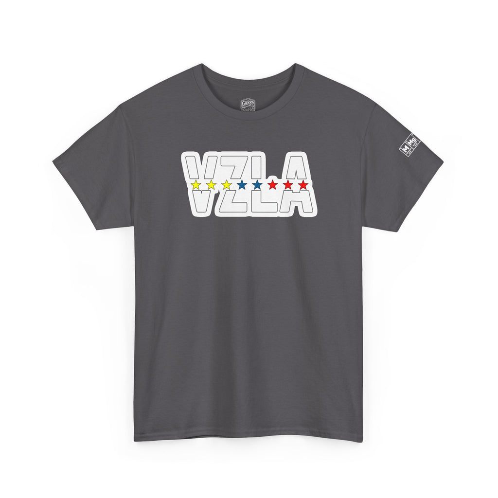 Venezuela Script & VZLA Stars T-Shirt — Retro Venezuelan Pride Tee