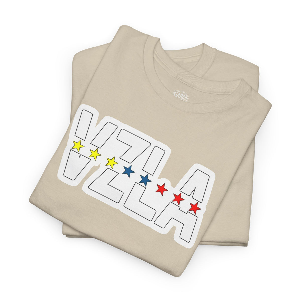 Venezuela Script & VZLA Stars T-Shirt — Retro Venezuelan Pride Tee