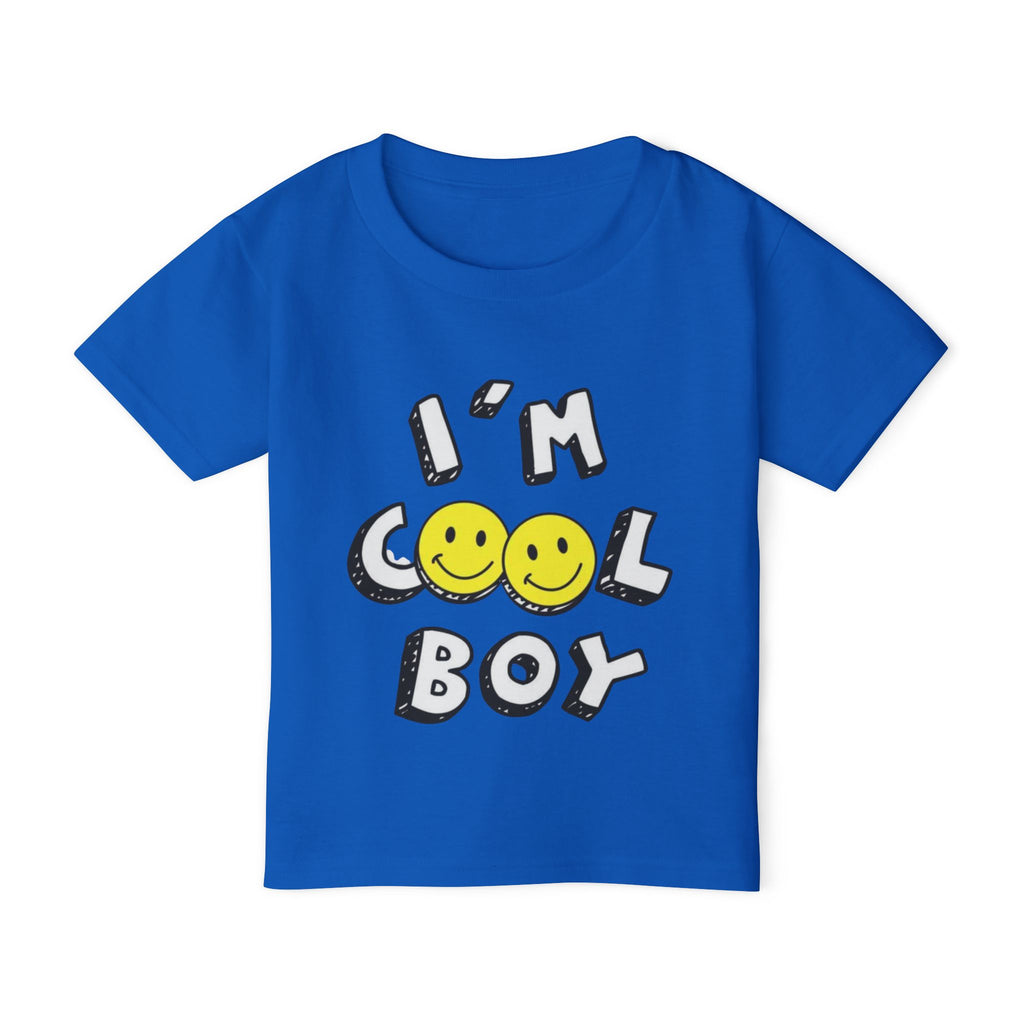 I'm Cool Boy Toddler T-Shirt – Smiley Face Graphic Tee for Little Boys