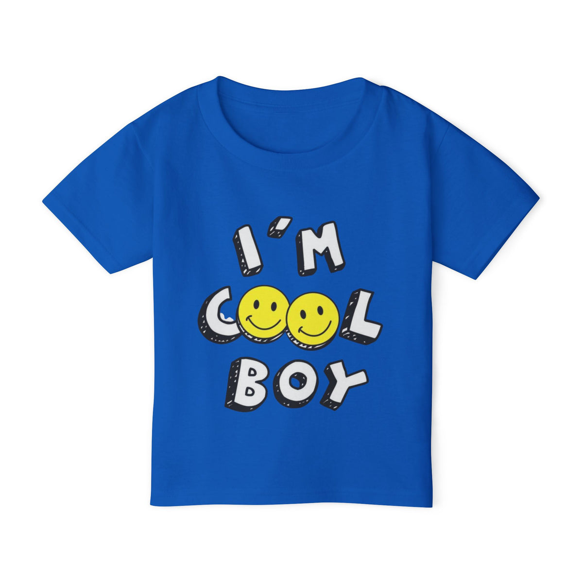 I'm Cool Boy Toddler T-Shirt – Smiley Face Graphic Tee for Little Boys