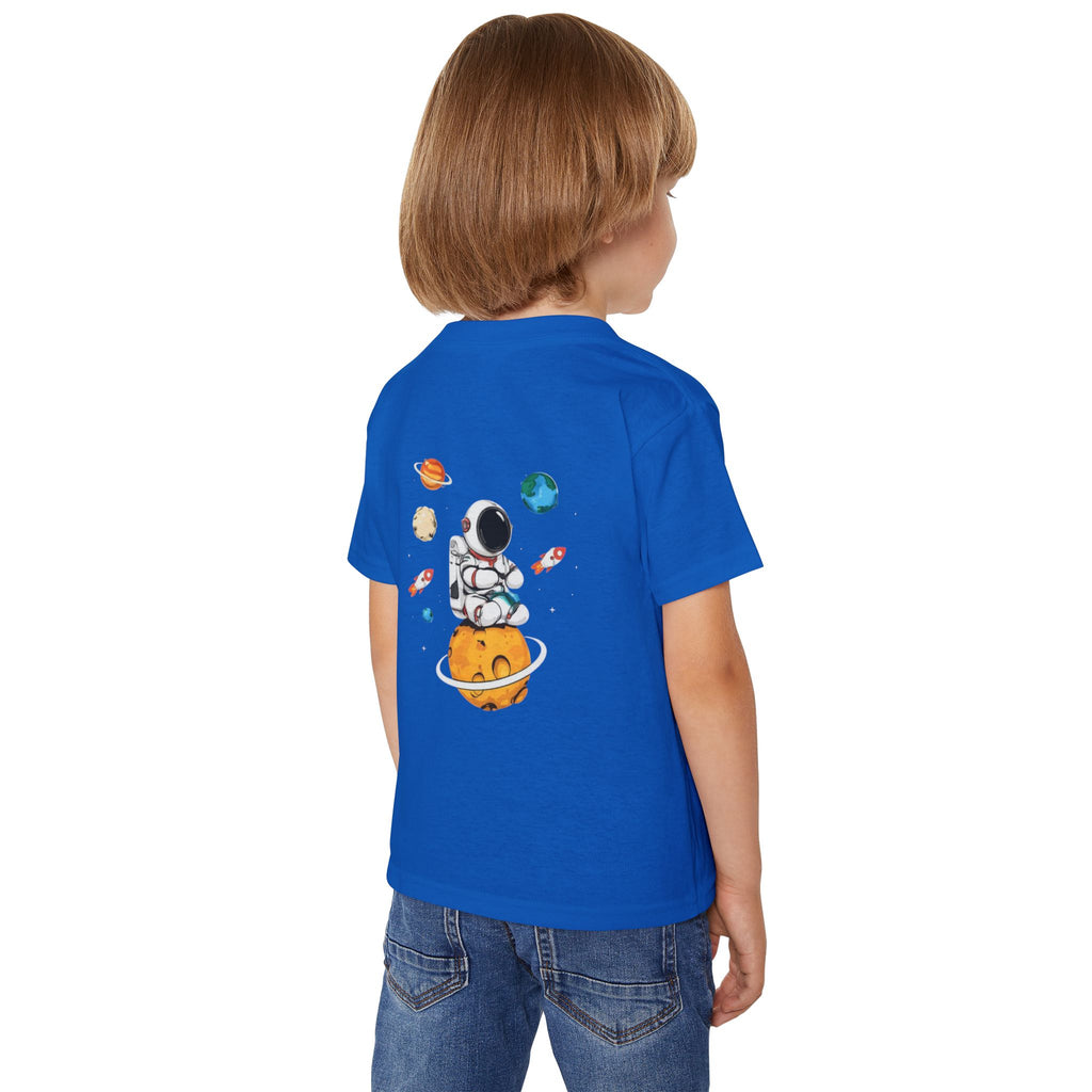 Toddler T‑Shirt — Cute Astronaut on Planet Kids Tee
