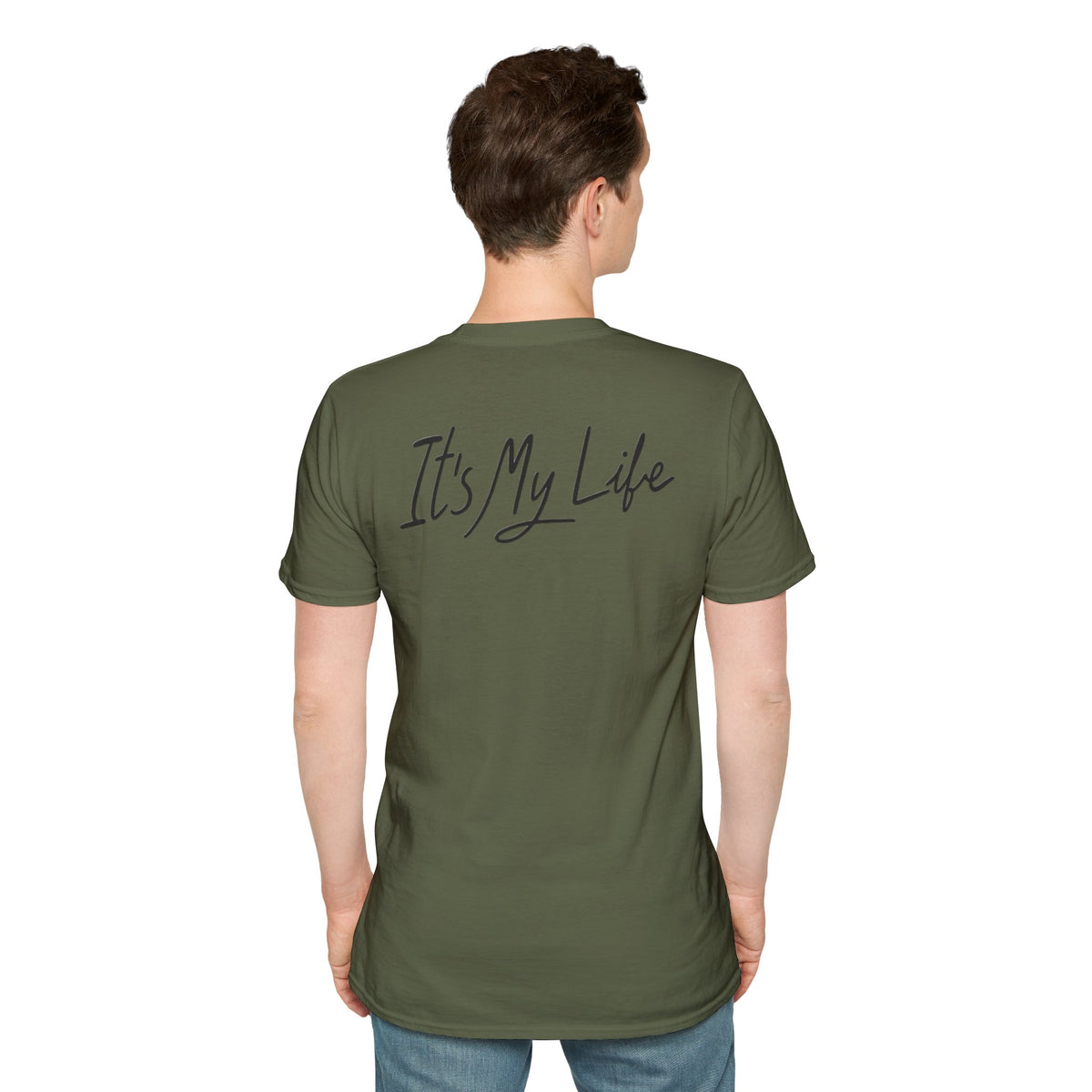 Portrait Graphic T-Shirt — "It's My Life" Back Print