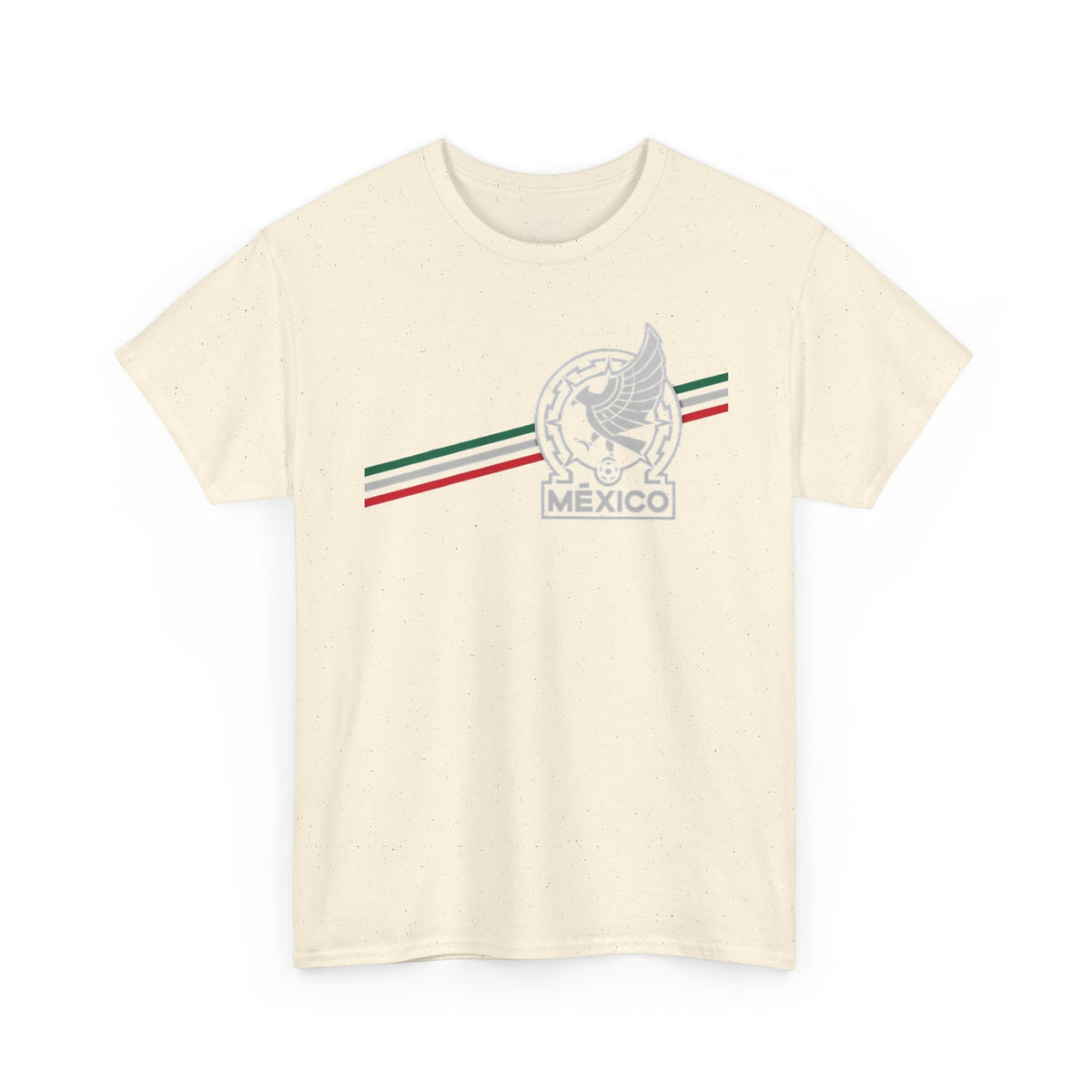 Mexico Flag Stripe Tee — Mexican Eagle Emblem T-Shirt