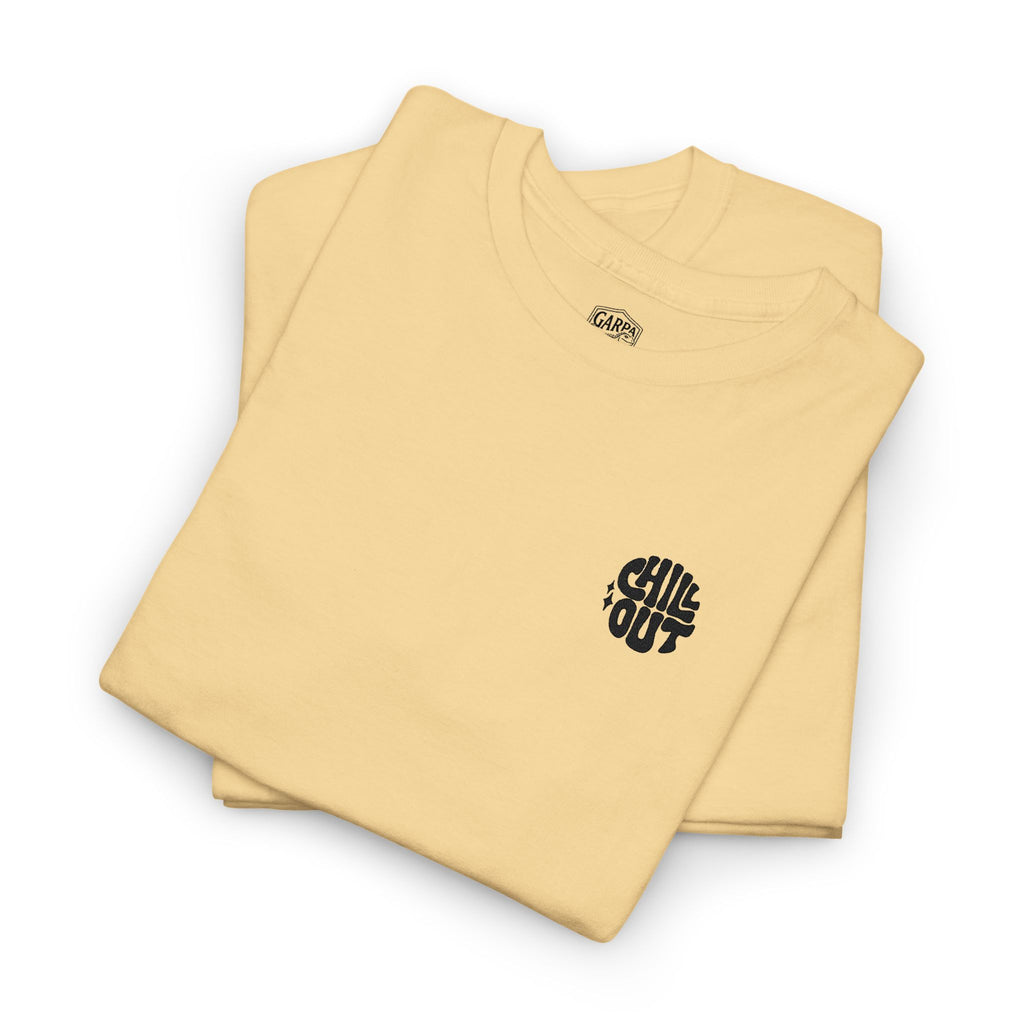 White Graphic Tee — Small Black Circular 'SALT LIFE' Chest Logo