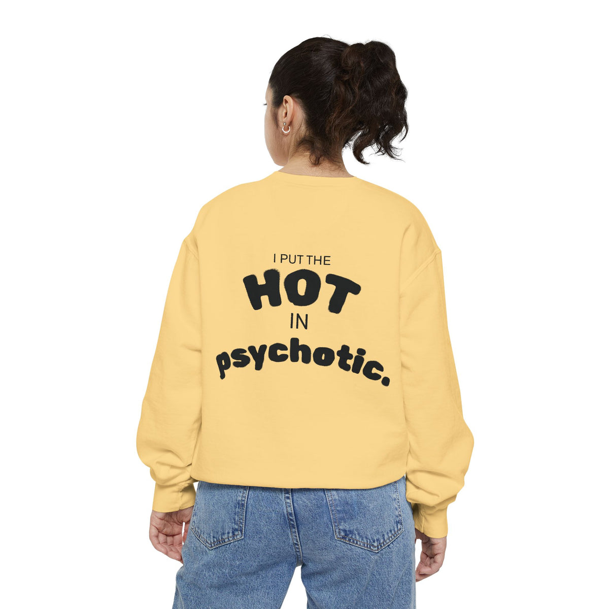 Halloween Heartbeat Sweatshirt — "I Put The Hot In Psychotic" Graphic Crewneck