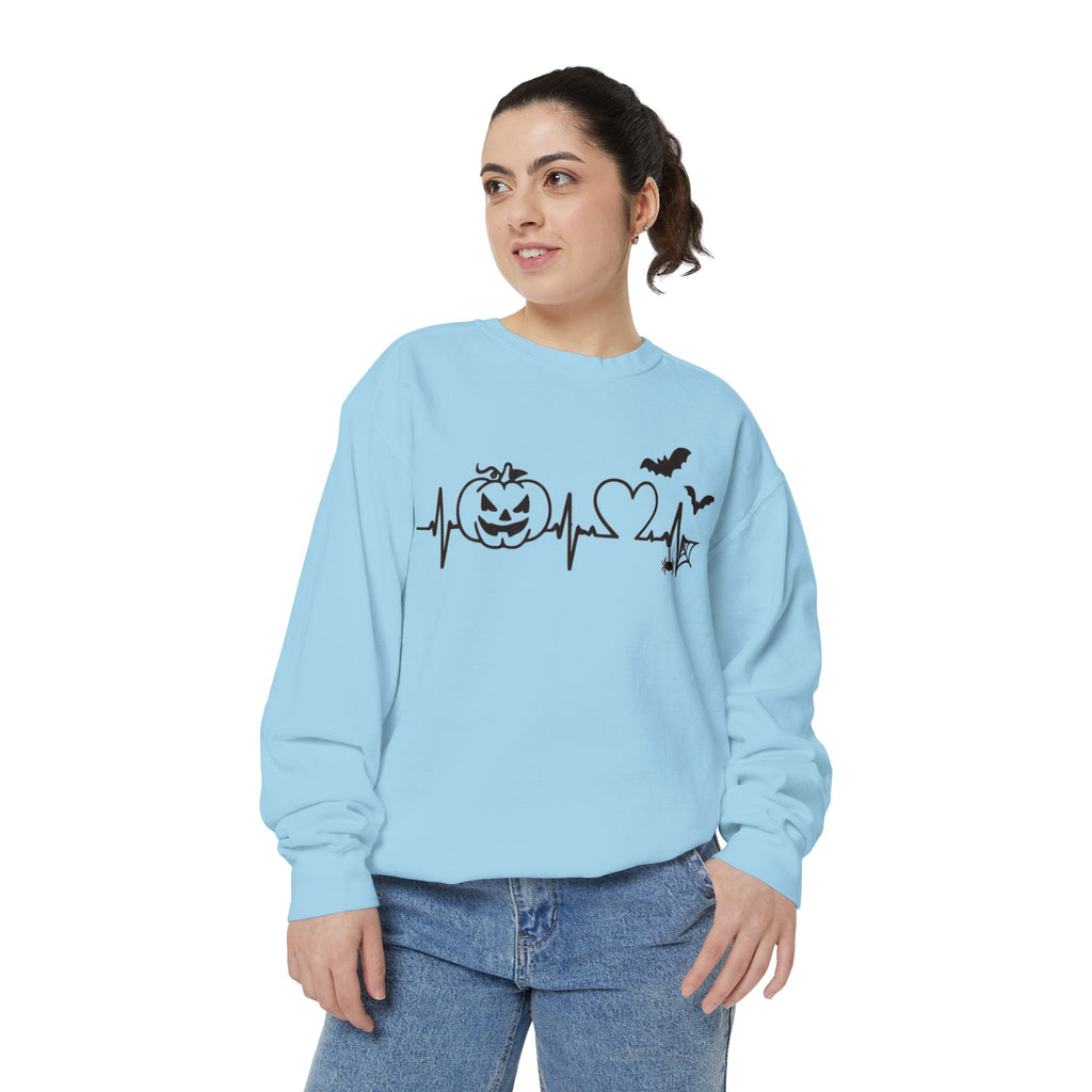 Halloween Heartbeat Sweatshirt — "I Put The Hot In Psychotic" Graphic Crewneck