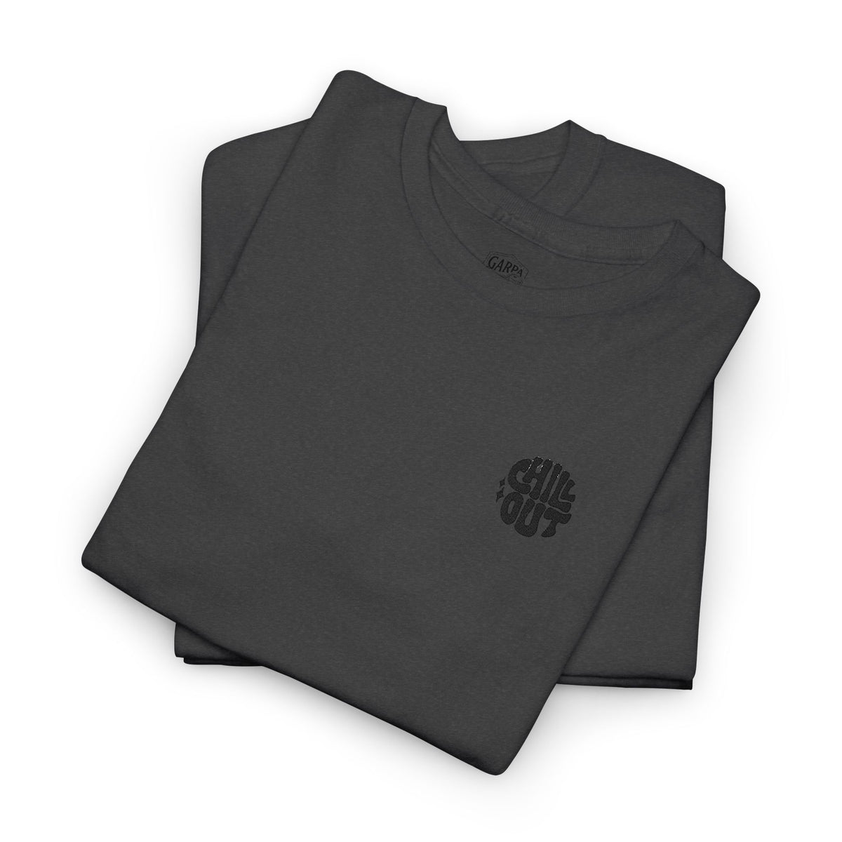 White Graphic Tee — Small Black Circular 'SALT LIFE' Chest Logo