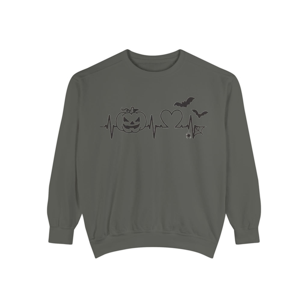 Halloween Heartbeat Sweatshirt — "I Put The Hot In Psychotic" Graphic Crewneck