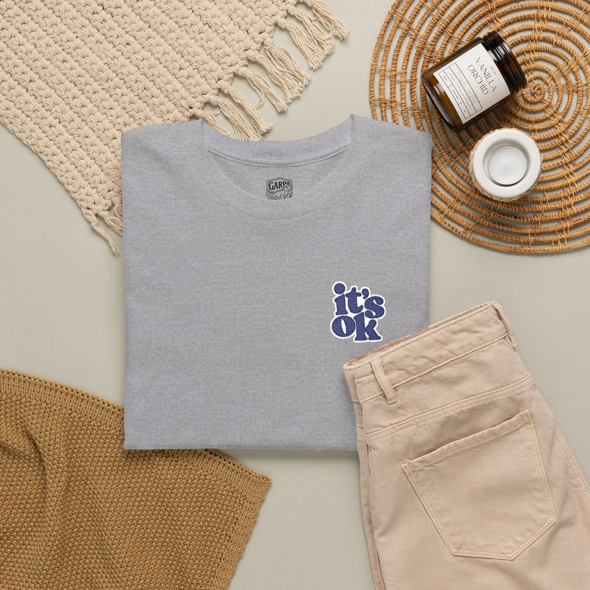 Minimalist Embroidered Monogram T-Shirt