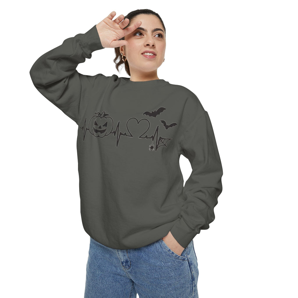 Halloween Heartbeat Sweatshirt — "I Put The Hot In Psychotic" Graphic Crewneck