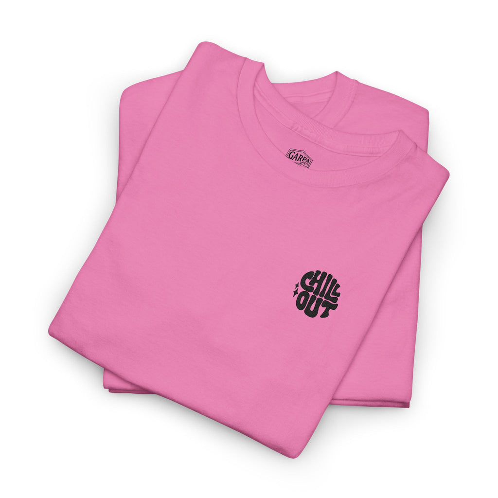 White Graphic Tee — Small Black Circular 'SALT LIFE' Chest Logo
