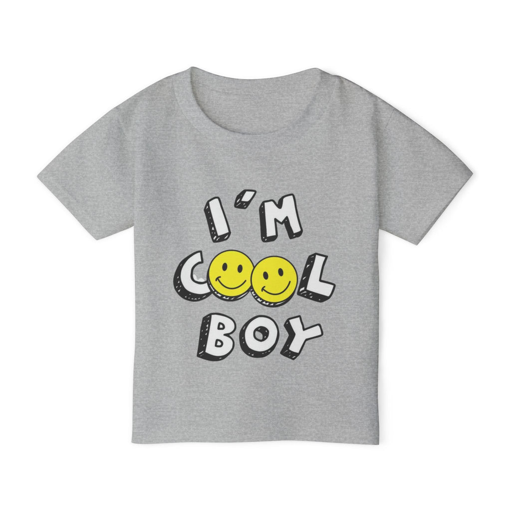 I'm Cool Boy Toddler T-Shirt – Smiley Face Graphic Tee for Little Boys