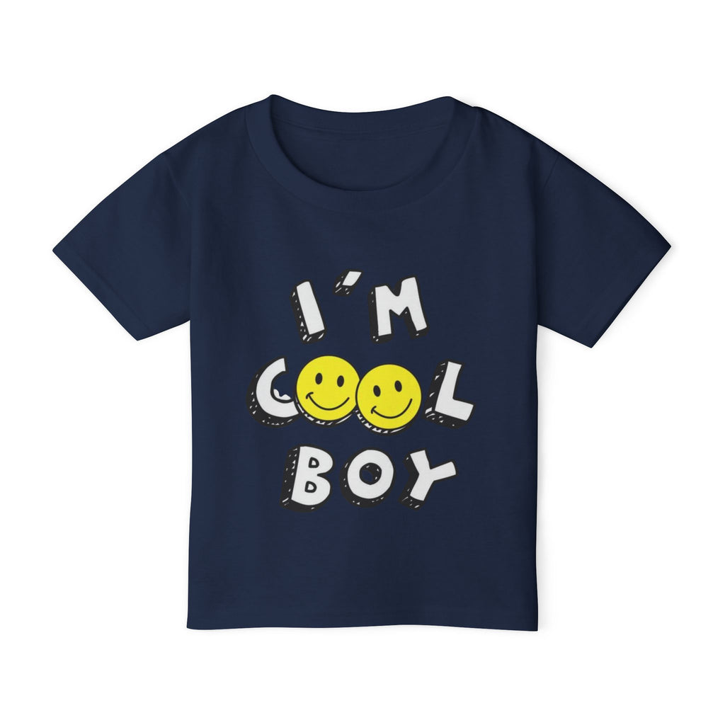 I'm Cool Boy Toddler T-Shirt – Smiley Face Graphic Tee for Little Boys