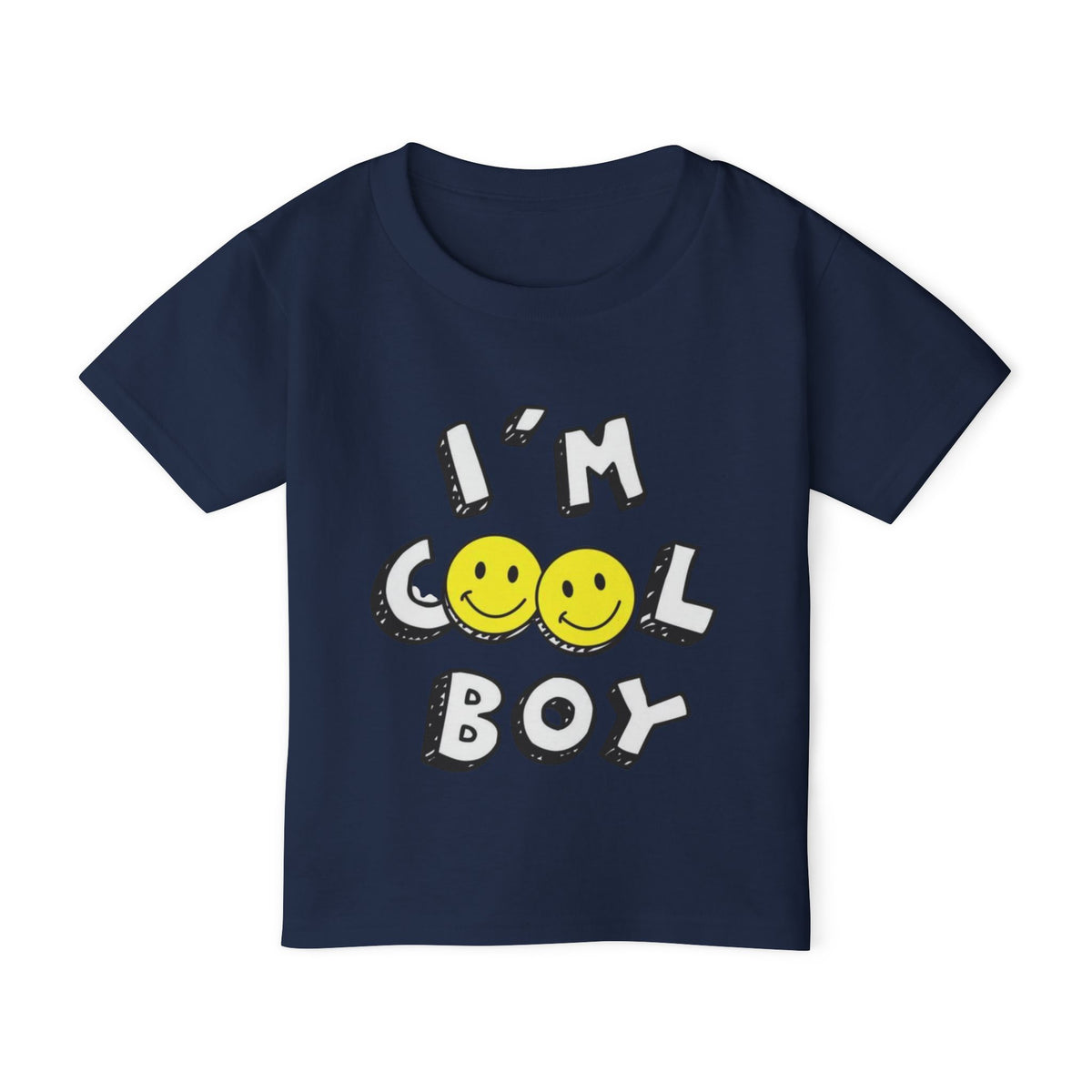 I'm Cool Boy Toddler T-Shirt – Smiley Face Graphic Tee for Little Boys