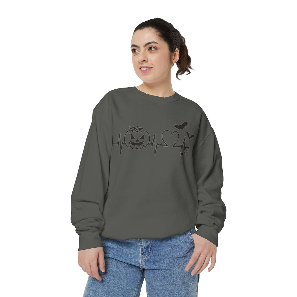 Halloween Heartbeat Sweatshirt — "I Put The Hot In Psychotic" Graphic Crewneck