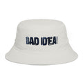 'Bad Idea!' Brown Bucket Hat – Funny Embroidered Casual Sun Hat