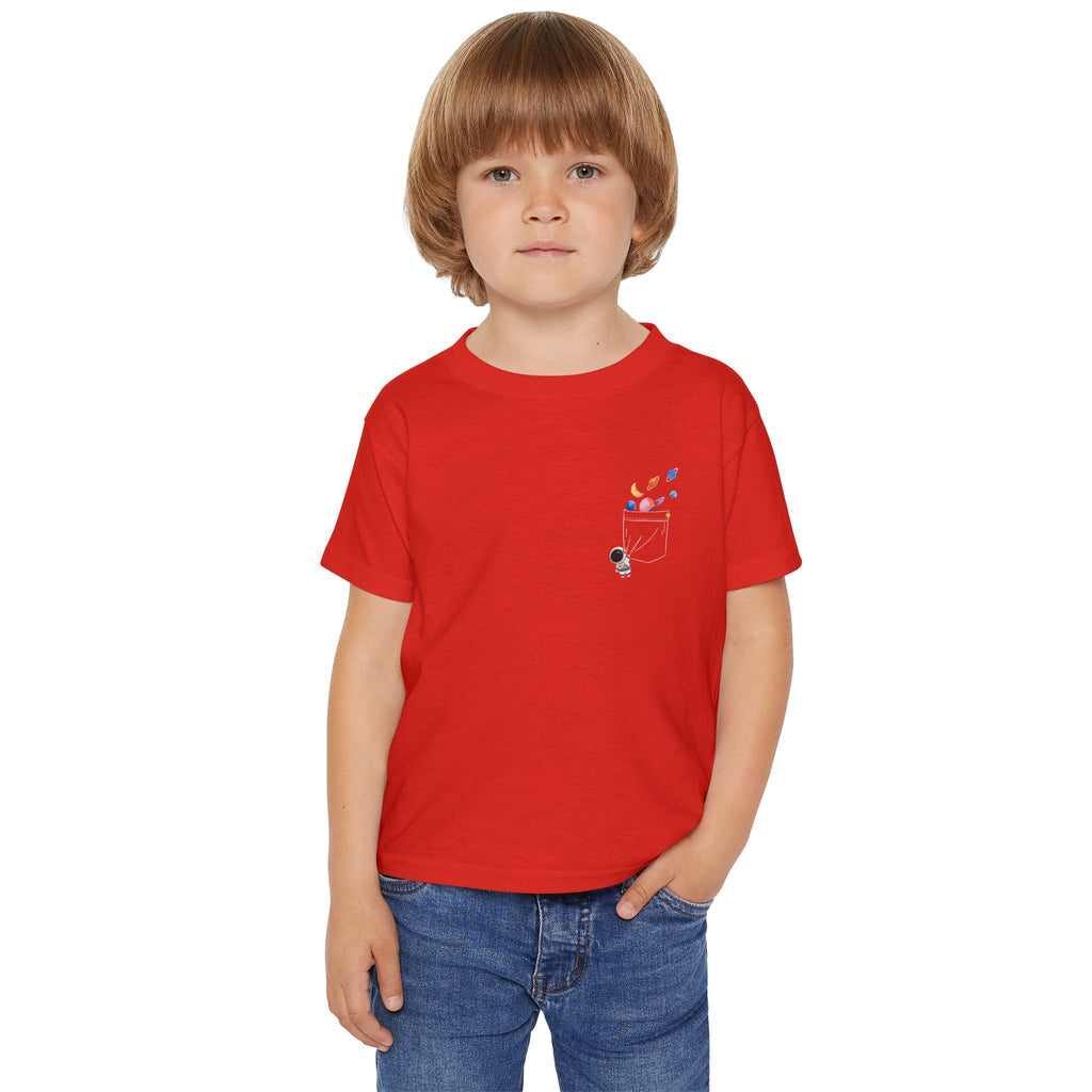 Toddler T‑Shirt — Cute Astronaut on Planet Kids Tee
