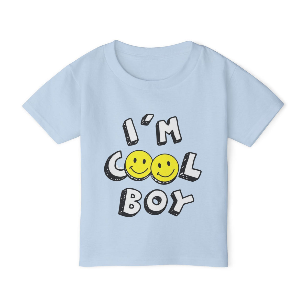 I'm Cool Boy Toddler T-Shirt – Smiley Face Graphic Tee for Little Boys