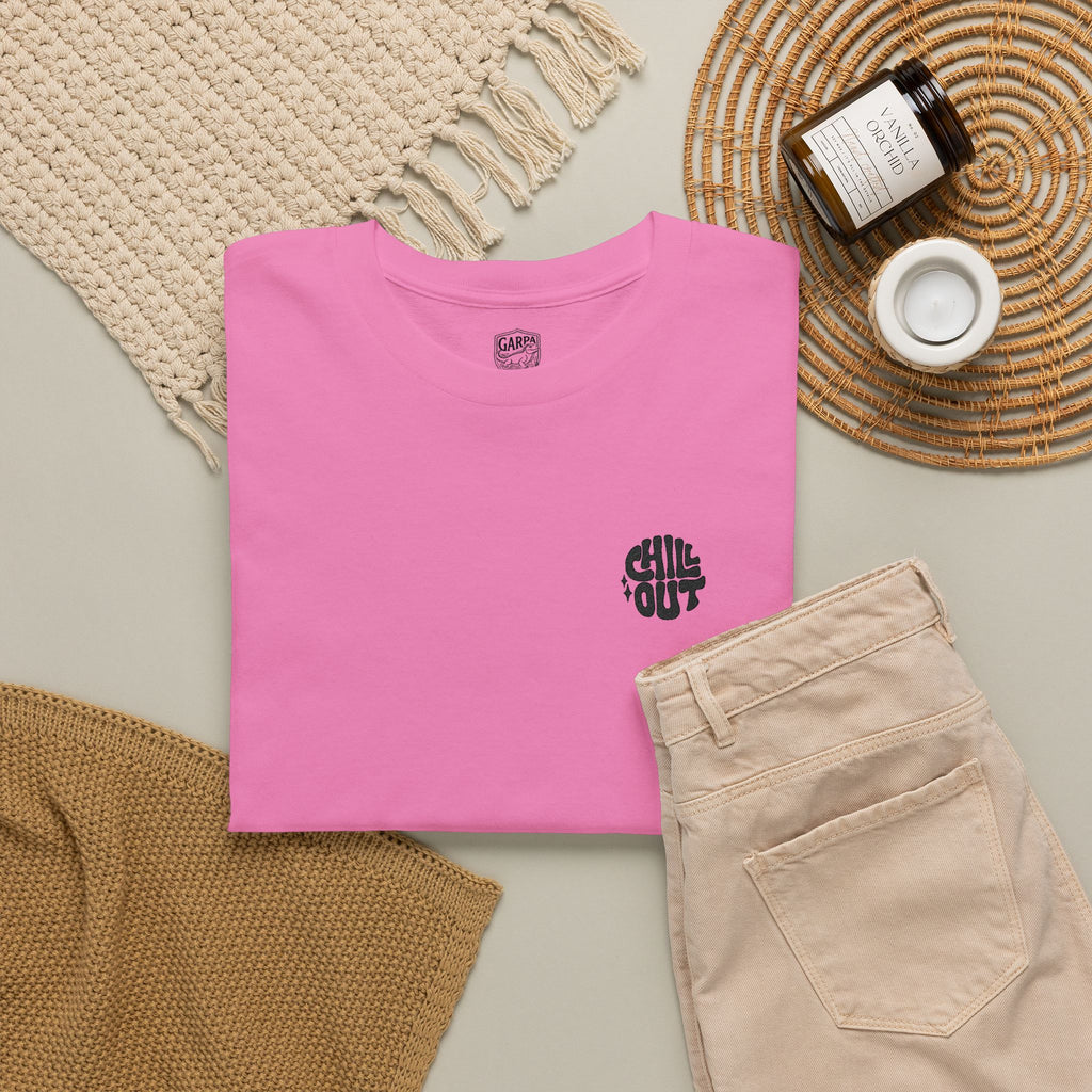 White Graphic Tee — Small Black Circular 'SALT LIFE' Chest Logo
