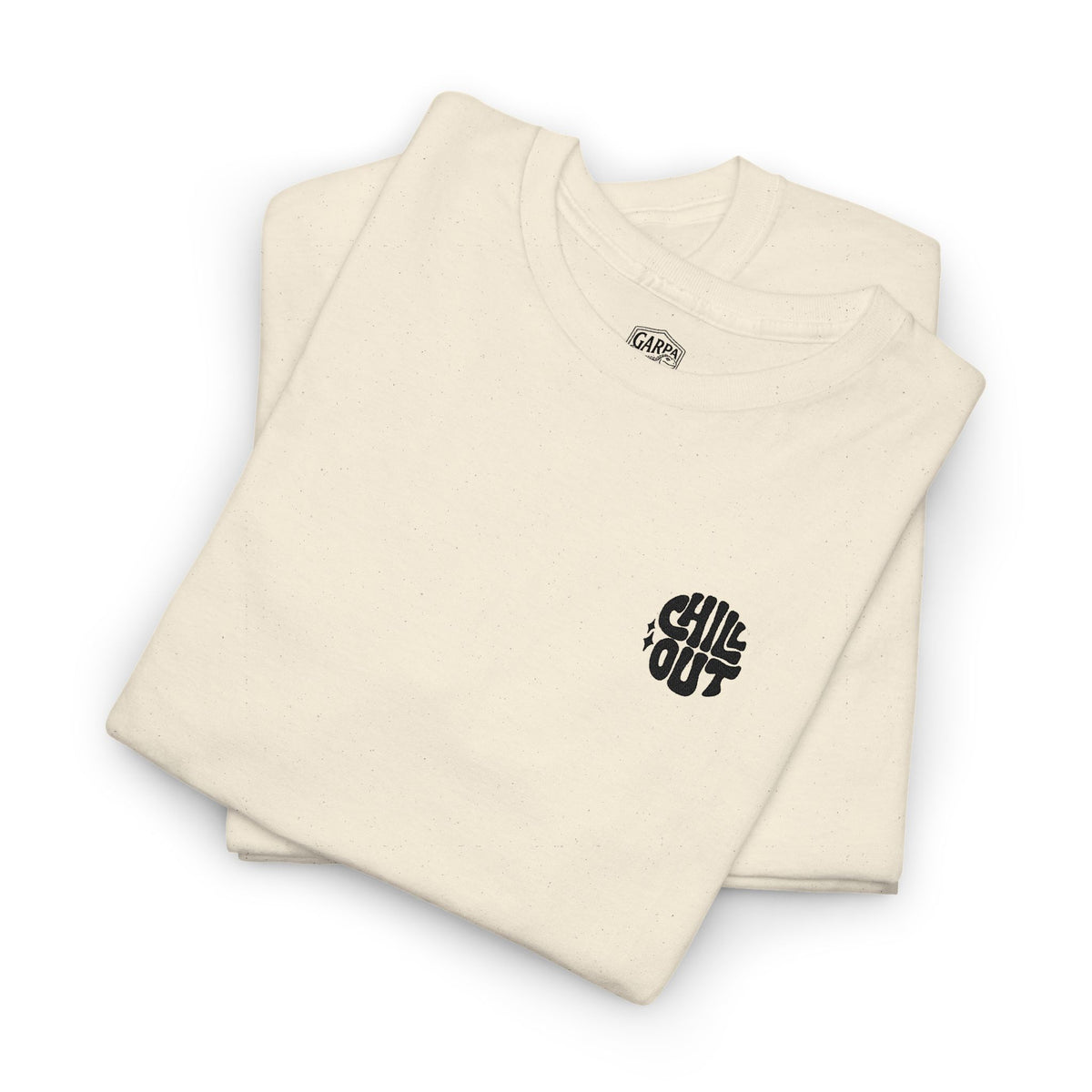 White Graphic Tee — Small Black Circular 'SALT LIFE' Chest Logo