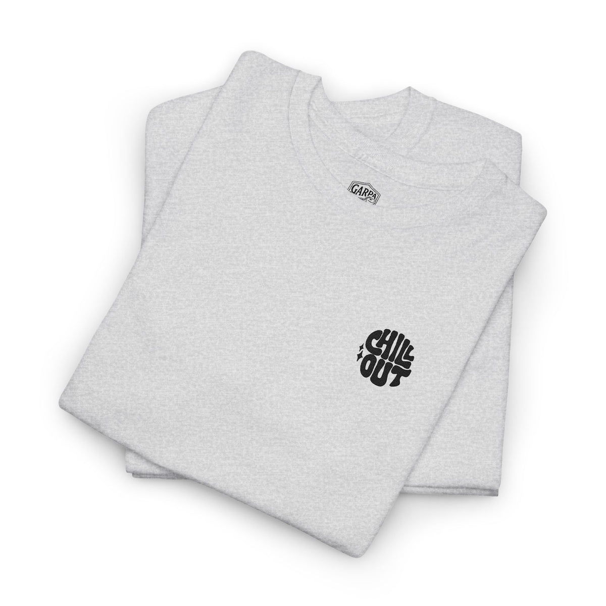 White Graphic Tee — Small Black Circular 'SALT LIFE' Chest Logo