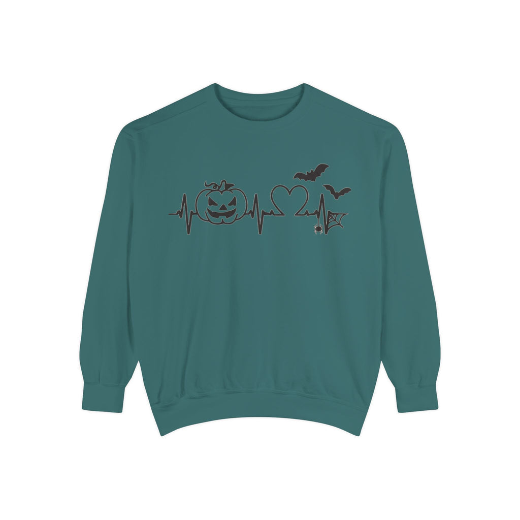 Halloween Heartbeat Sweatshirt — "I Put The Hot In Psychotic" Graphic Crewneck