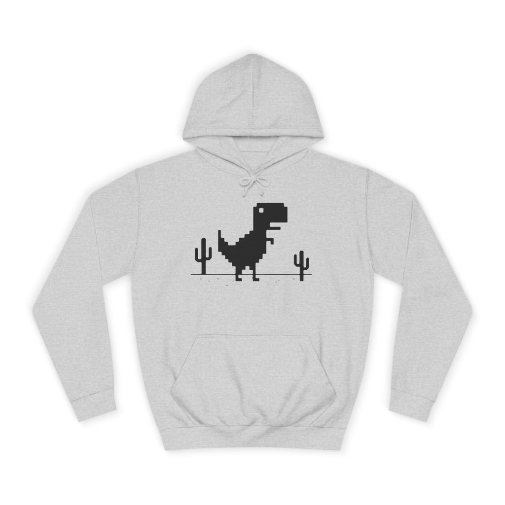 Retro Pixel Dinosaur Hoodie — 'From Another Point of View' Graphic Sweatshirt