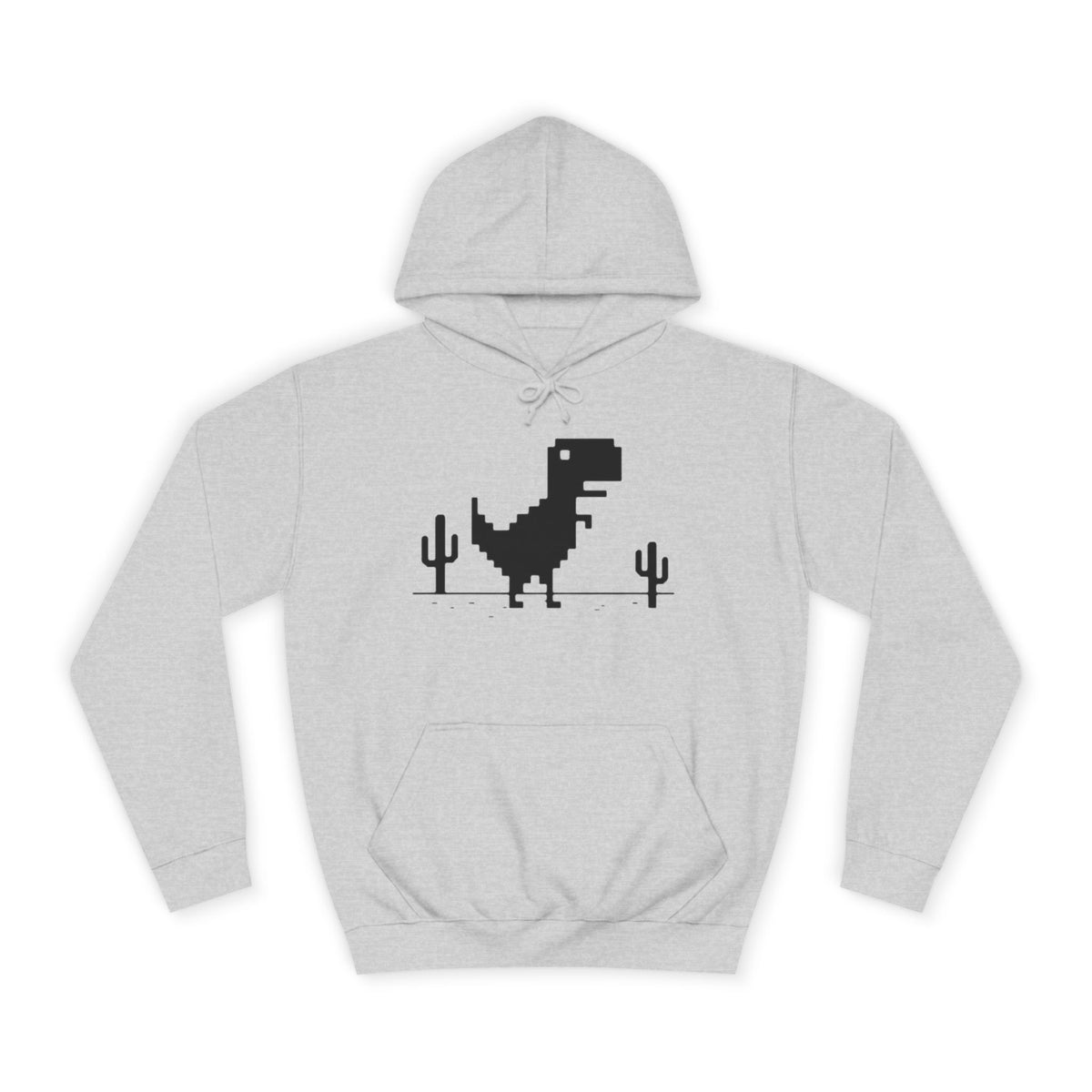 Retro Pixel Dinosaur Hoodie — 'From Another Point of View' Graphic Sweatshirt
