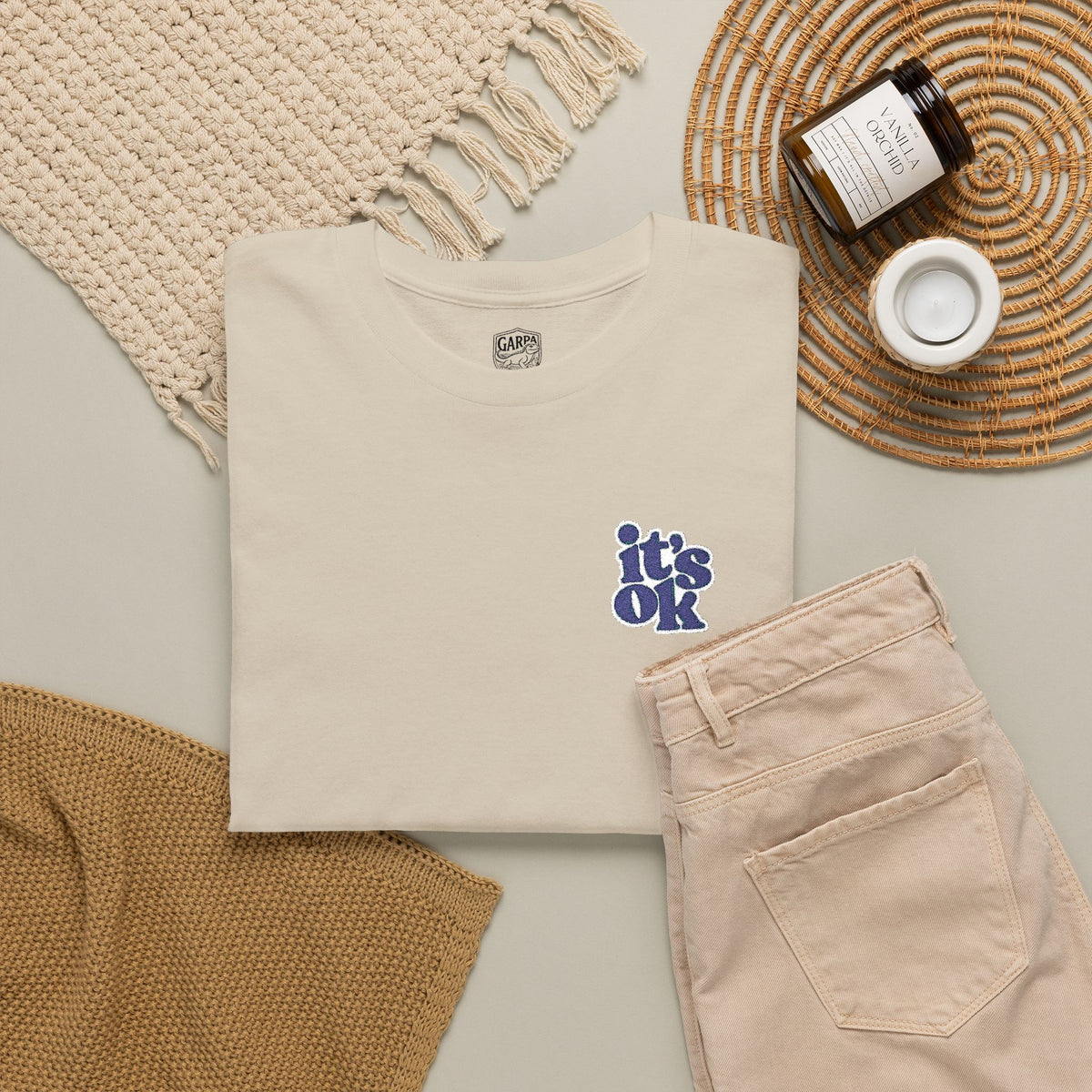 Minimalist Embroidered Monogram T-Shirt