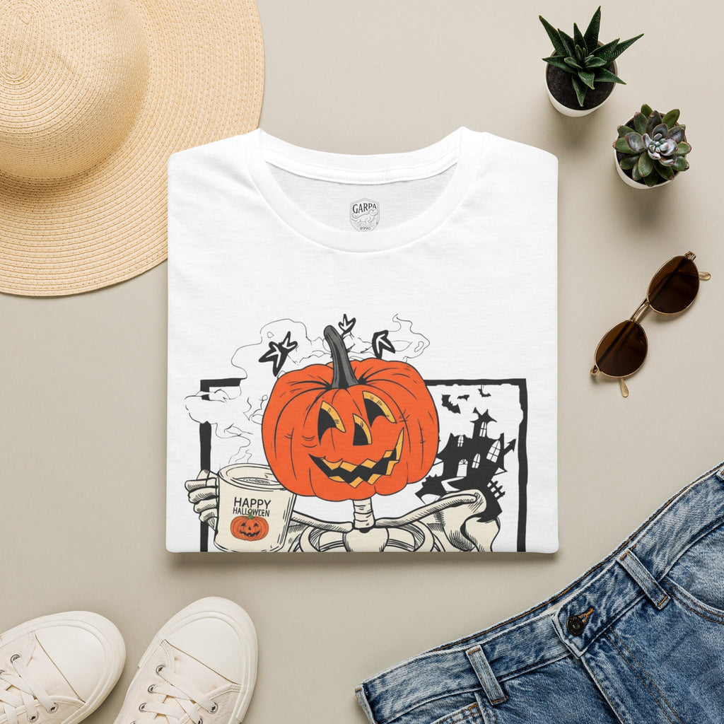 Halloween Pumpkin Skeleton T-Shirt