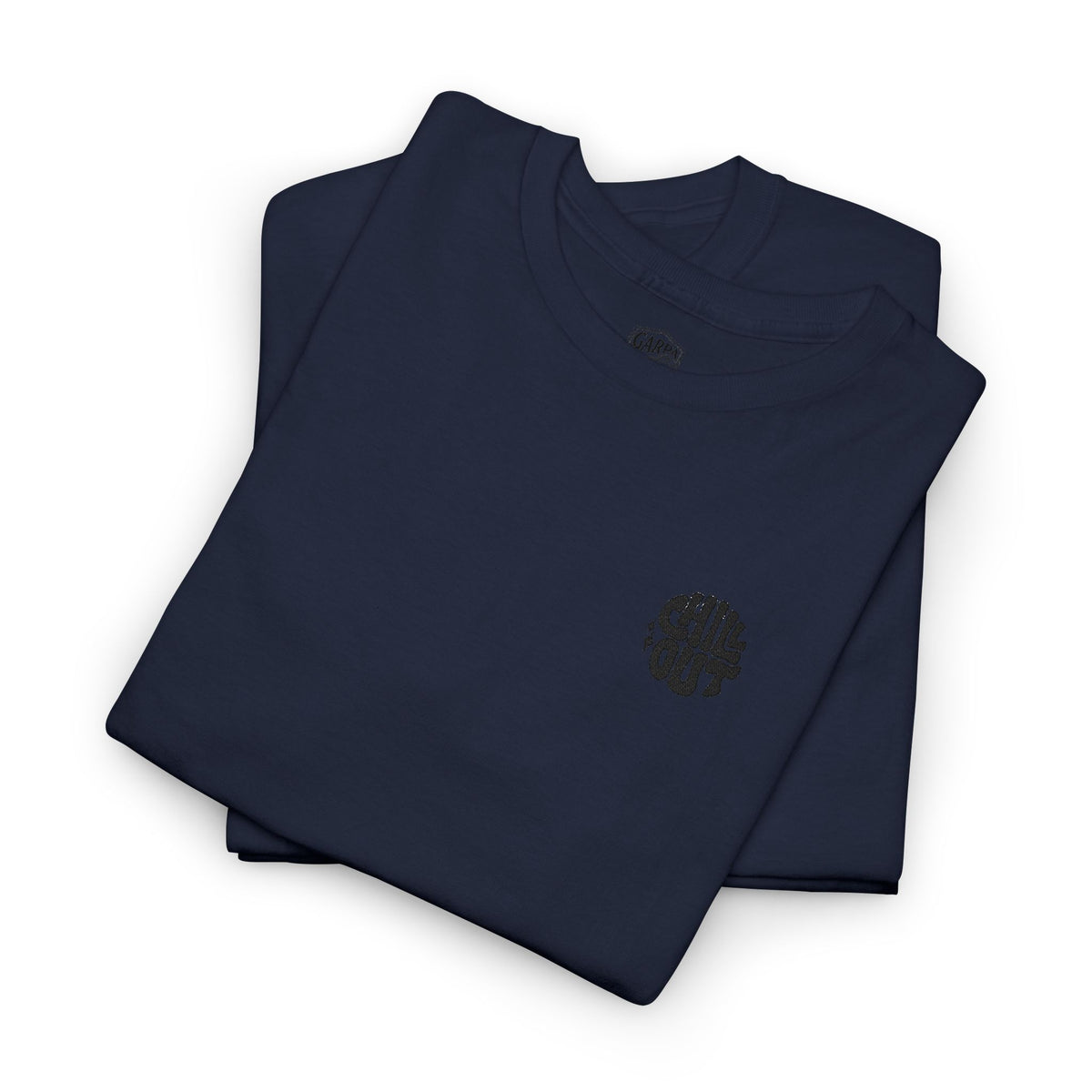 White Graphic Tee — Small Black Circular 'SALT LIFE' Chest Logo