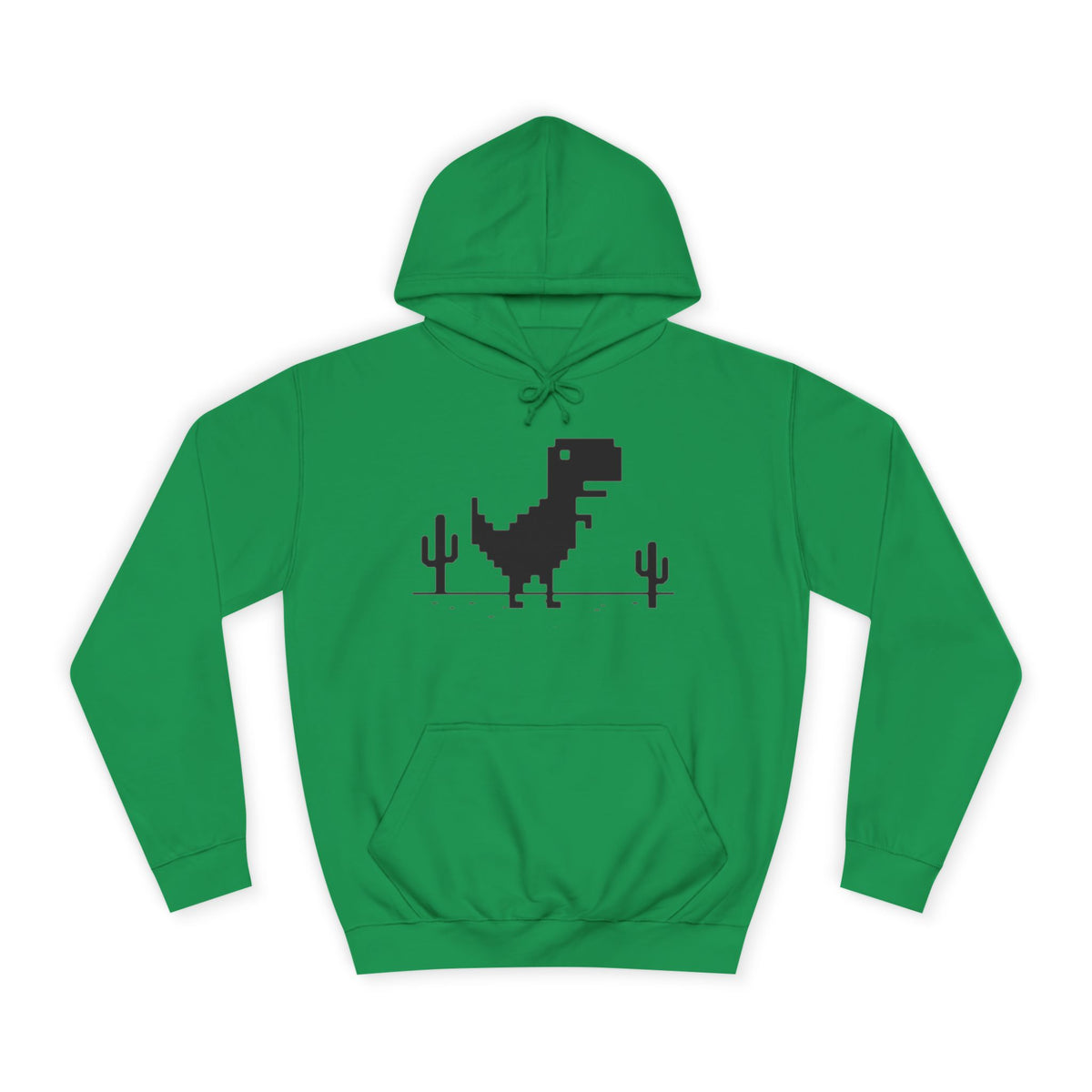 Retro Pixel Dinosaur Hoodie — 'From Another Point of View' Graphic Sweatshirt