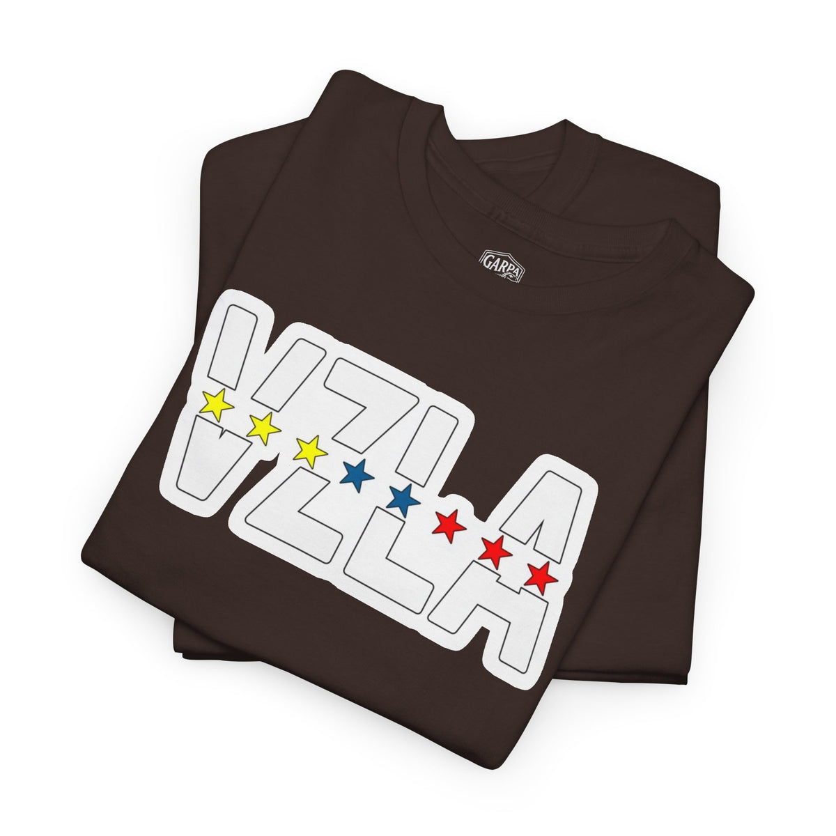 Venezuela Script & VZLA Stars T-Shirt — Retro Venezuelan Pride Tee