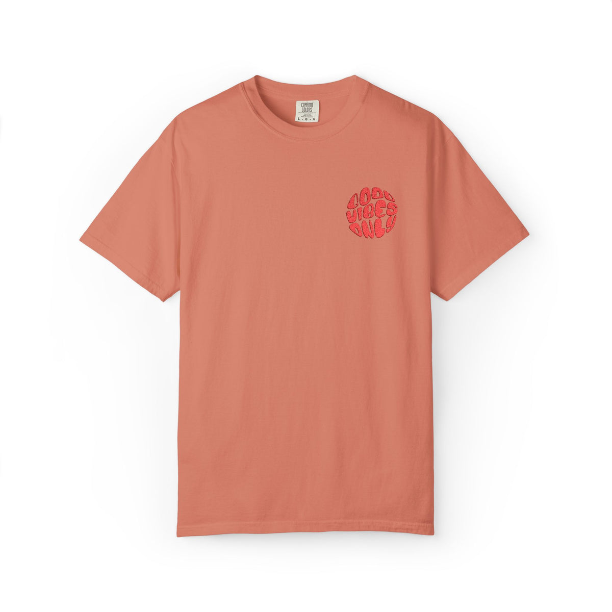 T-Shirt — 'Good Vibes Only' Retro Groove Pocket Tee